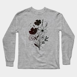 Boho Space Flowers Long Sleeve T-Shirt